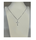 Ciondolo o collana con croce di Gesù in argento 925