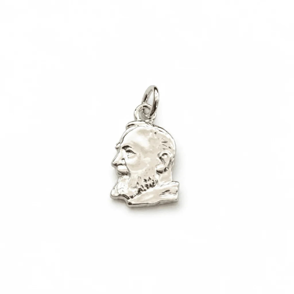 Collana Argento 925 Pop Corn con Padre Pio 40–50 cm | CM Silver Jewels
