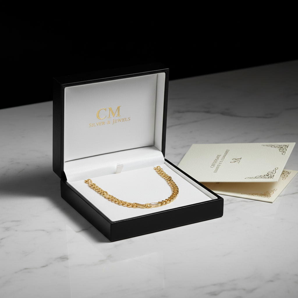 Cofanetto CM Silver & Jewels - Collana oro 18k con certificato