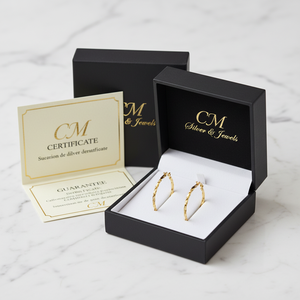 Cofanetto CM Silver Jewels - orecchini torchon 37mm
