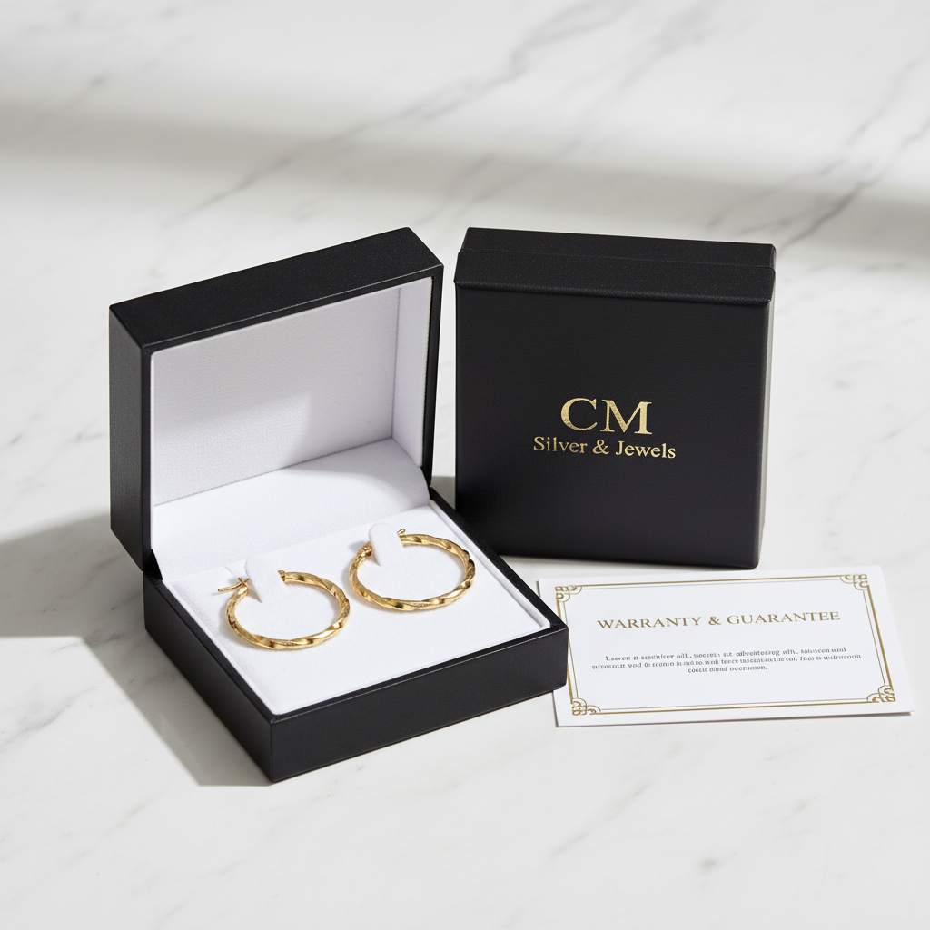 Cofanetto CM Silver & Jewels - orecchini torchon oro 18k