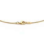 Dettaglio chiusura e spessore 1,2 mm collana a maglie popcorn in oro giallo 18 carati – CM Silver Jewels