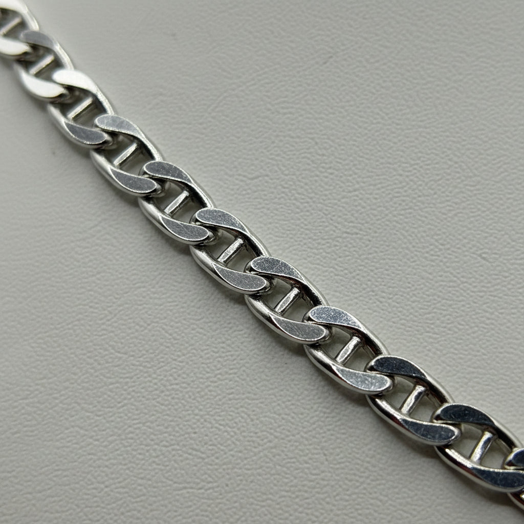 Collana in Argento 925 – Maglia Classica Curb Lucida - Gioielleria CM SILVER & JEWELS