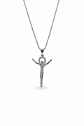Collana Crocifisso in Argento 925 Placcata Oro – Design Elegante e Luminoso