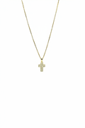 Collana in argento 925 con ciondolo a croce con zirconi colorati