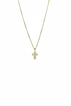 Collana in argento 925 con ciondolo a croce con zirconi colorati
