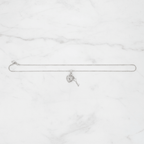 Collana in Argento 925 Cuore e Chiave 45 cm – Scale Shot proporzioni reali | CM Silver Jewels