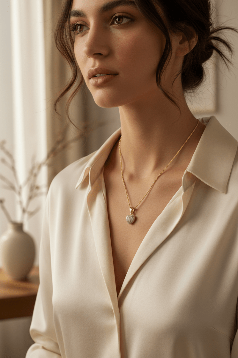 Lifestyle – Collana Cuore Indossata