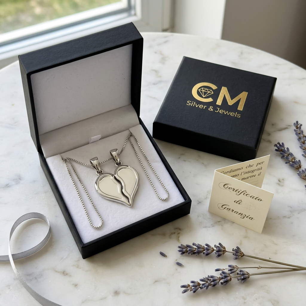 Confezione del cuore con due veneziane e certificato
