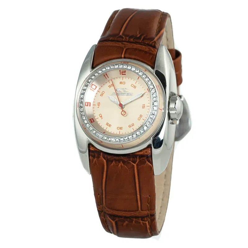 Women's Watch Chronotech CT7704LS-06 Brown Leather 33 mm | CM Silver Jewels