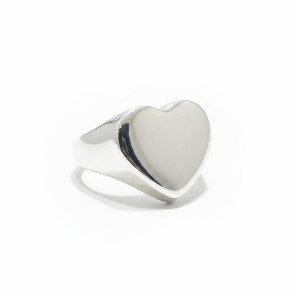 Anello Cuore in Argento 925 – Misura Regolabile | CM Silver Jewels