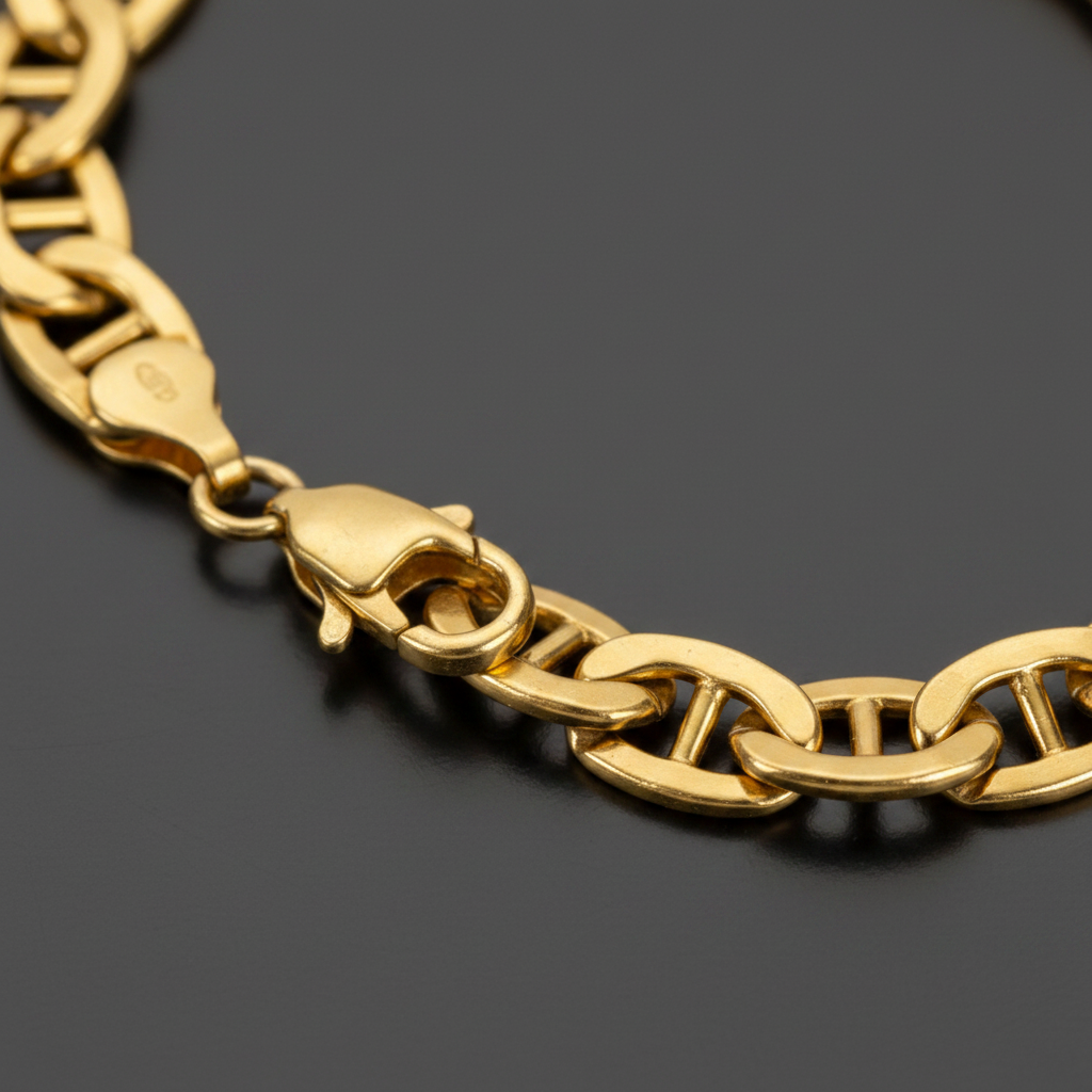 Detail Shot - Bracciale Figaro Oro