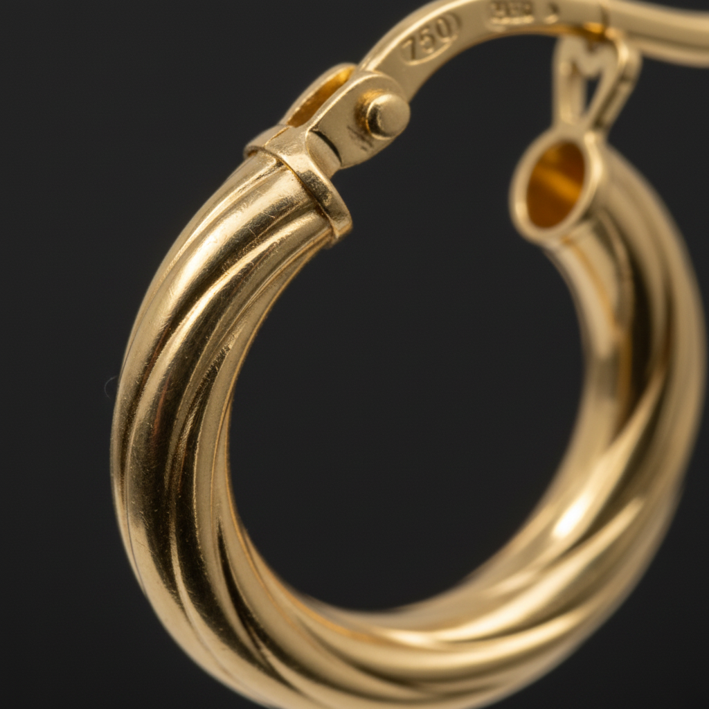 Detail Shot - tubo oro 18k liscio riflessi