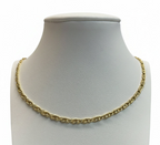 Collier à mailles ovales en or 18 carats – 51 cm, épaisseur 3 mm | CM Silver Jewels