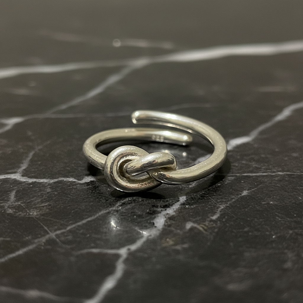 Anello Nodo in Argento 925 – Misura Regolabile | CM Silver Jewels