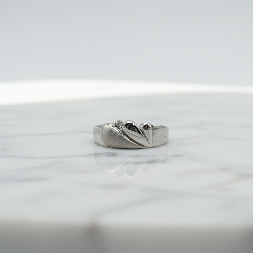 Anello donna argento 925 su marmo bianco – CM Silver Jewels