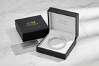 Bracciale argento 925 maglia cuore in cofanetto CM Silver Jewels con certificato – confezione regalo su marmo