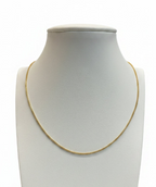 Collana a Maglie Popcorn in Oro Giallo 18 Carati (750) – 50 cm, Spessore 1,2 mm | CM Silver Jewels