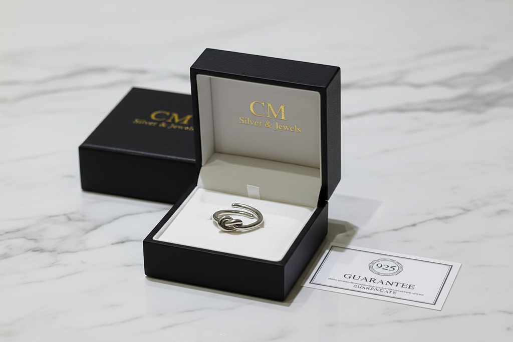Anello Nodo in Argento 925 – Misura Regolabile | CM Silver Jewels
