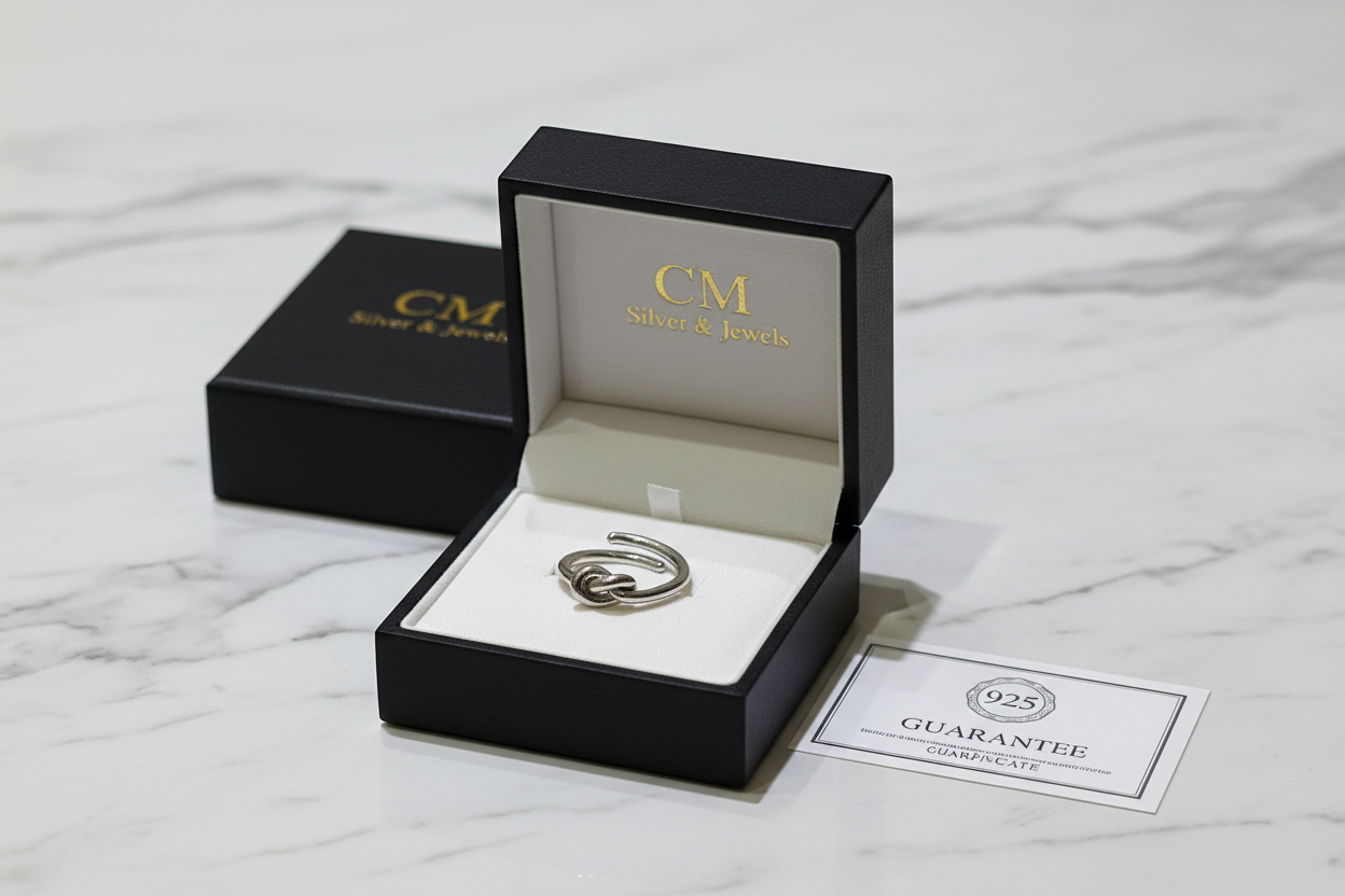 Anello Nodo in Argento 925 – Misura Regolabile | CM Silver Jewels