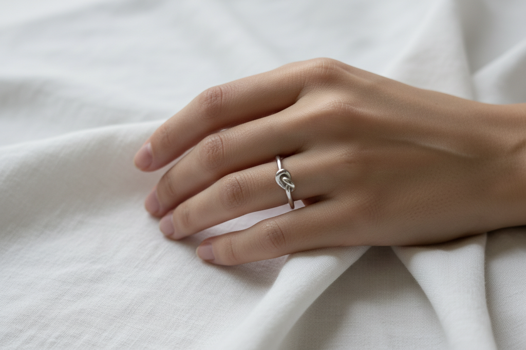 Anello Nodo in Argento 925 – Misura Regolabile | CM Silver Jewels
