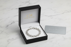 Bracciale argento 925 maglia rolo in cofanetto CM Silver Jewels con certificato – confezione regalo su marmo