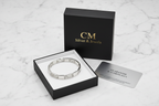 Bracciale argento 925 maglia greca meandro in cofanetto CM Silver Jewels con certificato – confezione regalo su marmo