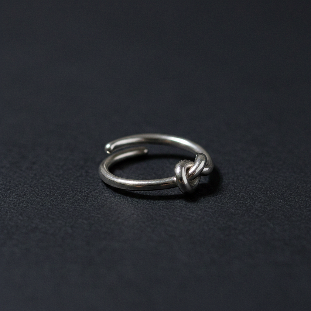 Anello Nodo in Argento 925 – Misura Regolabile | CM Silver Jewels
