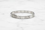 Bracciale argento 925 maglia greca – dettaglio chiusura e spessore 7mm – CM Silver Jewels