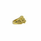 Anello Leone Small in Argento 925 Placcato Oro Giallo – Misura Regolabile | CM Silver Jewels