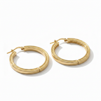 Orecchini in argento 925 placcati oro 24 kt – retro chiusura e profilo spessore 2 mm | CM Silver Jewels