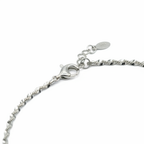 Dettaglio catena twisted diamond-cut cavigliera argento 925 – CM Silver Jewels