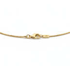 Dettaglio chiusura e spessore 1,2 mm collana a maglie popcorn in oro giallo 18 carati – CM Silver Jewels