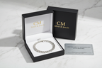 Bracciale argento 925 maglia scatolata in cofanetto CM Silver Jewels con certificato – confezione regalo su marmo
