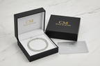 Bracciale argento 925 maglia bismark in cofanetto CM Silver Jewels con certificato – confezione regalo su marmo