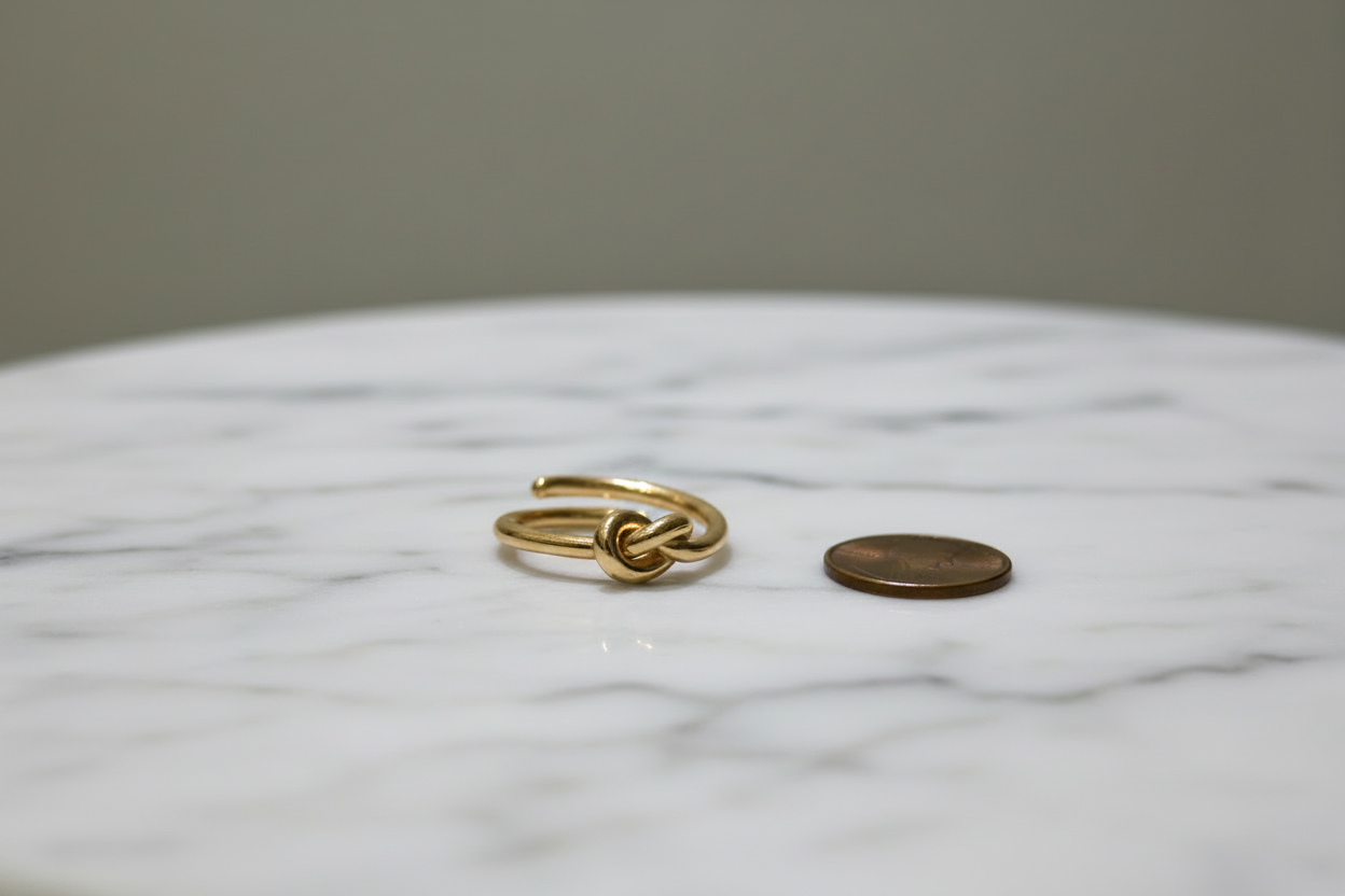 Anello Nodo in Argento 925 – Misura Regolabile | CM Silver Jewels