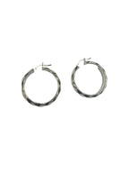 Orecchini a Cerchio in Argento 925 Martellato – Design Moderno e Luminoso - CM Silver Jewels