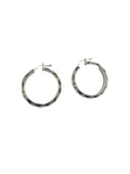 Orecchini a Cerchio in Argento 925 Martellato – Design Moderno e Luminoso - CM Silver Jewels