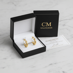 Cofanetto CM Silver Jewels - orecchini cerchio cesellati oro 750