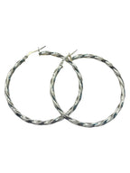 Orecchini a Cerchio Intrecciati in Argento 925 artigianali - Eleganti e Luminosi - CM Silver Jewels