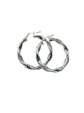 Orecchini a Cerchio Intrecciati in Argento 925 – Diametro 3 cm - Design Moderno - CM Silver Jewels
