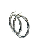 Orecchini a Cerchio Intrecciati in Argento 925 – Diametro 3 cm - Design Moderno - CM Silver Jewels