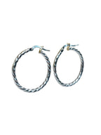 Orecchini a Cerchio Intrecciati in Argento 925 – Eleganza Luminosa Senza Tempo - CM Silver Jewels