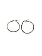 Orecchini a Cerchio Intrecciati in Argento 925 – Eleganza Luminosa Senza Tempo - CM Silver Jewels