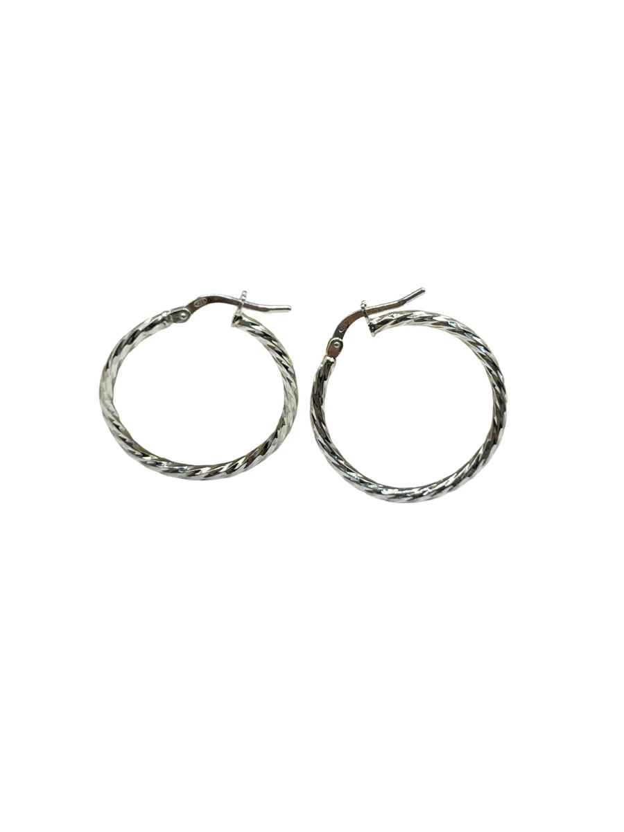 Orecchini a Cerchio Intrecciati in Argento 925 – Eleganza Luminosa Senza Tempo - CM Silver Jewels