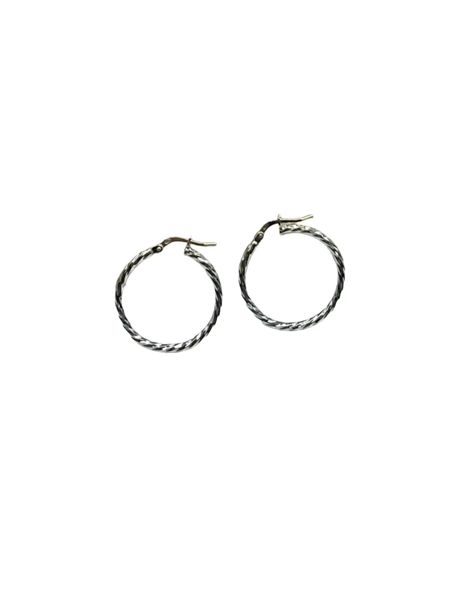 Orecchini a Cerchio Intrecciati in Argento 925 – Eleganza Luminosa Senza Tempo - CM Silver Jewels