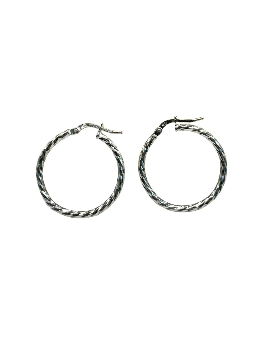 Orecchini a Cerchio Intrecciati in Argento 925 – Eleganza Luminosa Senza Tempo - CM Silver Jewels