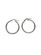 Orecchini a Cerchio Intrecciati in Argento 925 – Eleganza Luminosa Senza Tempo - CM Silver Jewels