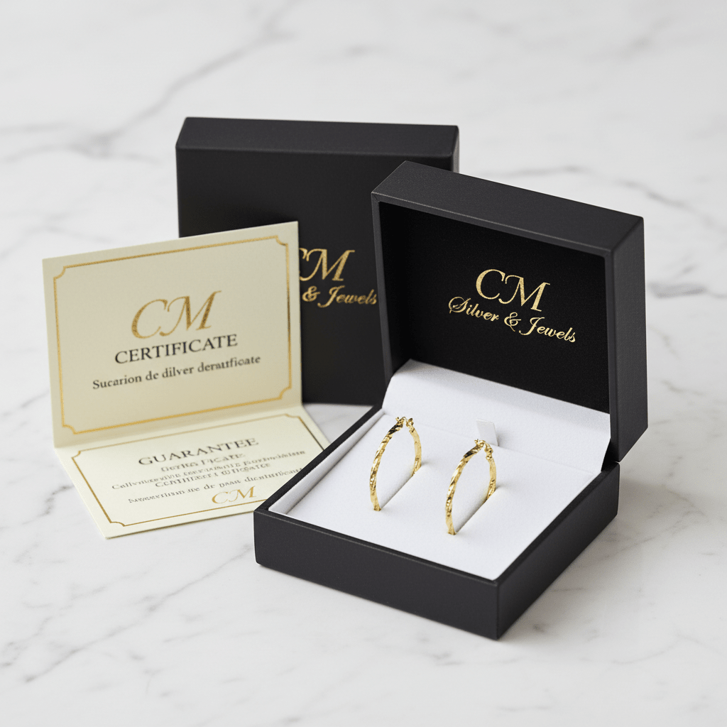 Cofanetto CM Silver Jewels - orecchini torchon 37mm