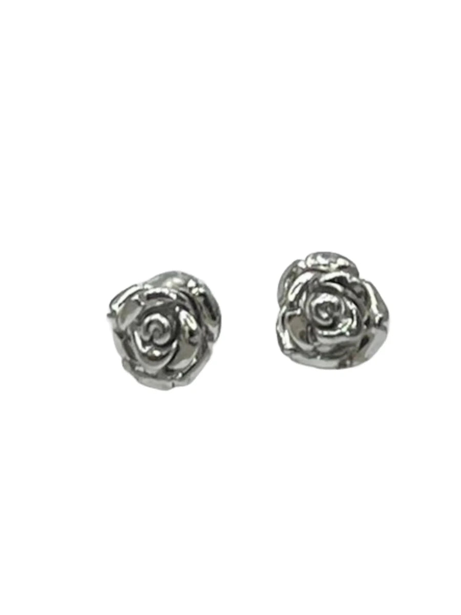 Orecchini a Forma di Rosa in Argento 925 - CM Silver Jewels